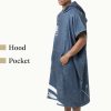 Poncho de baie unisex Homelevel, Universal, Albastru, Bumbac / Poliester, 54936.04