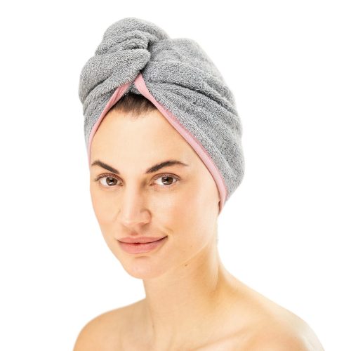 Turban de par unisex Homelevel, Universal, Gri, Bumbac organic, 54863.22.01