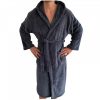 Halat de baie unisex Homelevel, M, Gri, Poliester, 55291.73.2