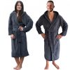 Halat de baie unisex Homelevel, M, Gri, Poliester, 55291.73.2