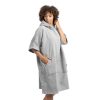 Poncho de baie unisex Homelevel, S-M, Gri, Bumbac organic, 54881.25.19