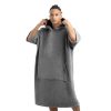 Poncho de baie unisex Homelevel, L-XL, Gri, Bumbac organic, 54881.19.20