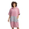 Poncho de baie unisex Homelevel, S-M, Roz / Gri, Bumbac organic, 54881.10.19