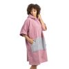 Poncho de baie unisex Homelevel, S-M, Roz / Gri, Bumbac organic, 54881.10.19