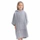 Poncho de baie pentru copii Homelevel, 6-9 ani, Gri, Bumbac organic, 54880.25.42