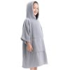 Poncho de baie pentru copii Homelevel, 6-9 ani, Gri, Bumbac organic, 54880.25.42