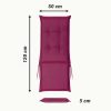 Perna hidrofuga pentru scaun cu spatar inalt Jemidi, 120 x 50 cm, Bordo, Poliester, 55522.26