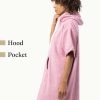 Poncho de surf unisex Homelevel, S-M, Roz, Bumbac organic, 54981.19