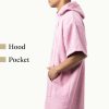 Poncho de surf unisex Homelevel, L-XL, Roz, Bumbac organic, 54981.20