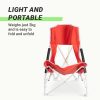 Scaun pliabil pentru camping cu geanta Jemidi, 60 x 55 cm, Rosu, Poliester, 55010.09