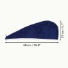 Turban de par unisex Homelevel, Universal, Albastru, Bumbac organic, 54863.17.01