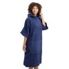 Poncho de baie unisex Homelevel, S-M, Albastru, Bumbac organic, 54881.17.19