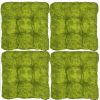 Set 4 Perne pentru scaun Jemidi, 38 x 38 cm, Verde, Poliester / Bumbac, 55316.07.08