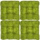 Set 4 Perne pentru scaun Jemidi, 38 x 38 cm, Verde, Poliester / Bumbac, 55316.07.08