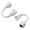 Set jector si cablu adaptor de alimentare pasiva prin ethernet PoE, Kwmobile, Alb, Plastic, 38614.02