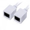 Set jector si cablu adaptor de alimentare pasiva prin ethernet PoE, Kwmobile, Alb, Plastic, 38614.02