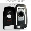 Husa Cheie Auto pentru BMW - 3 Butoane - Keyless Go, Silicon, Negru, 40218.01