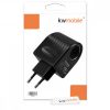 Transformator de tensiune de la 230V la 12 V si 1.000 mA, Kwmobile,/Negru, Plastic, 40272