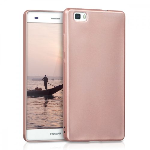 Husa pentru Huawei P8 Lite, Silicon, Rose Gold, 40471.81