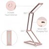 Lampa de birou pliabila cu LED si microUSB, Kwmobile, Rose Gold, Aluminiu, 40590.81