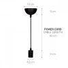 Pendul de interior 90 cm cu dulie pentru becuri E27, Kwmobile, Negru, 41464.01.01