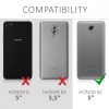 Husa pentru Huawei Honor 6C, Piele ecologica, Negru, 41655.01