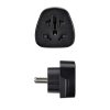 Set 2 Adaptoare universale de calatorie, Kwmobile, Negru, Plastic, 41939.01