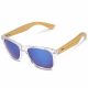 Ochelari de soare unisex Navaris, UV400, Bambus, Albastru, 40731.03.04