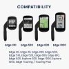 Suport bicicleta pentru GPS Garmin Edge, Kwmobile, Negru, Plastic, 42698.01