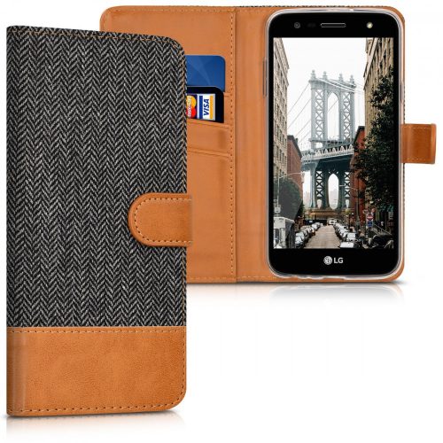 Husa pentru LG X Power 2, Textil, Maro, 41196.02