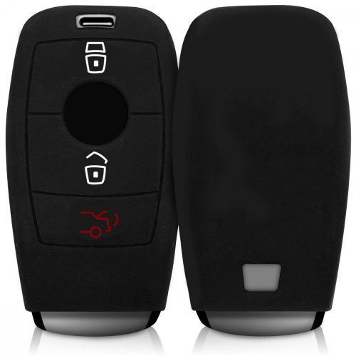 Husa Cheie Auto pentru Mercedes Benz - Smart Key, Silicon, Negru, 42980.01