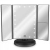 Oglinda Cosmetica cu 3 fete, Iluminare LED, marire 3x, pliabila, 43457.47