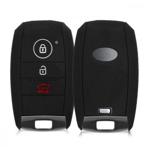 Husa Cheie Auto pentru Kia - 3 Butoane, Silicon, Negru, 43662.01