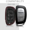 Husa Cheie Auto pentru Hyundai / Kia - 3 Butoane - Keyless Go, Piele ecologica, Negru, 43665.01