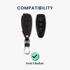 Husa Cheie Auto pentru Ford - 3 Butoane - Keyless Go, Piele ecologica, Negru, 43956.01