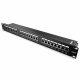 Patch Panel Cat6 cu 24 porturi RJ45 si bara de gestionare a cablurilor, Kwmobile, Negru, Metal, 44493.01