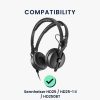 Set 2 Perne de urechi pentru casti Sennheiser HD25/HD25-1 II/HD250BT, Kwmobile, Negru, Piele ecologica, 44521.01