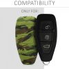 Husa Cheie Auto pentru Ford - 3 Butoane - Keyless Go, Silicon, Verde, 44708.02