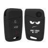 Husa Cheie Auto pentru VW - 3 Butoane - Keyless Go, Silicon, Negru, 44706.01