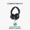 Set 2 Perne de urechi pentru casti Sennheiser PX360/MM550-X/MM450-X, Kwmobile, Negru, Piele ecologica, 45048.01