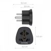 Set 2 Adaptoare de calatorie tip D pentru Emiratele Arabe Unite, Kwmobile, Negru, Plastic, 45236.05