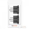 Set 2 Adaptoare de calatorie tip D pentru Emiratele Arabe Unite, Kwmobile, Negru, Plastic, 45236.05