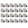 Set 24 Mufe CAT6A de 10 Gbit pentru cabluri Ethernet RJ45, Kwmobile, Argintiu, Metal, 45358.24