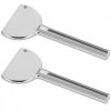 Set 2 Dispensere pasta de dinti Kwmobile, Gri, Metal, 45487.01