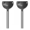 Set 2 Dispensere pasta de dinti Kwmobile, Gri, Metal, 45487.01