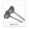 Set 2 Dispensere pasta de dinti Kwmobile, Gri, Metal, 45487.01