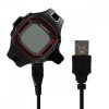 Cablu de incarcare USB pentru Garmin Forerunner 10/Forerunner 15, Kwmobile, Negru, Plastic, 45561.01