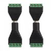 Set 4 Adaptoare audio/video cu 4 poli de 3,5 mm, Kwmobile, Negru/Verde, Metal, 45685.03