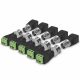 Set 10 Adaptoare conector BNC cu 5 x mascul 5 x femela, Kwmobile, Multicolor, Metal, 45685.01