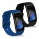 Set 2 Curele pentru Samsung Gear Fit2 / Gear Fit 2 Pro, kwmobile, Silicon, Albastru / Negru, 38830.04